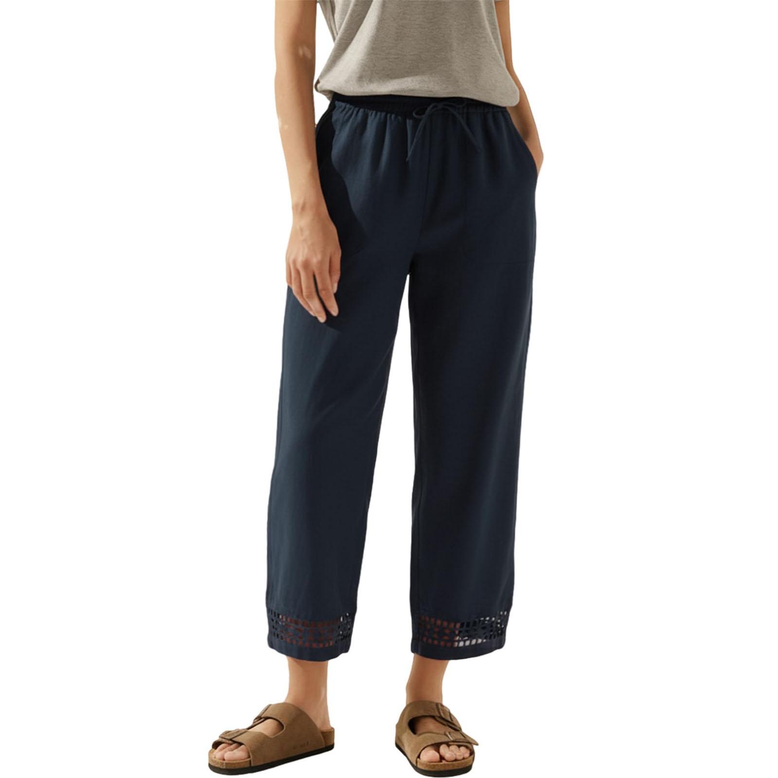 Women s Loose And Casual High-waisted Straight-leg Pants L