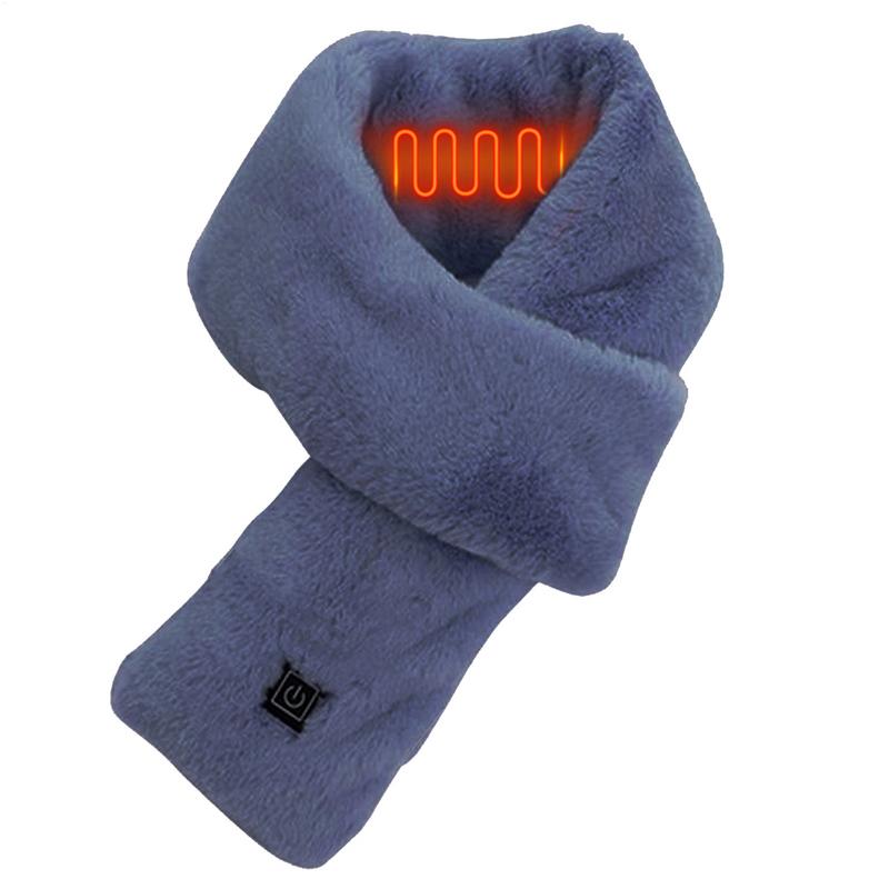 Winter Electric Heated Scarf, USB Rechargeable 3 gear Temperature Control Neck Wrap Warmer Bib Heated Scarf for Men Women