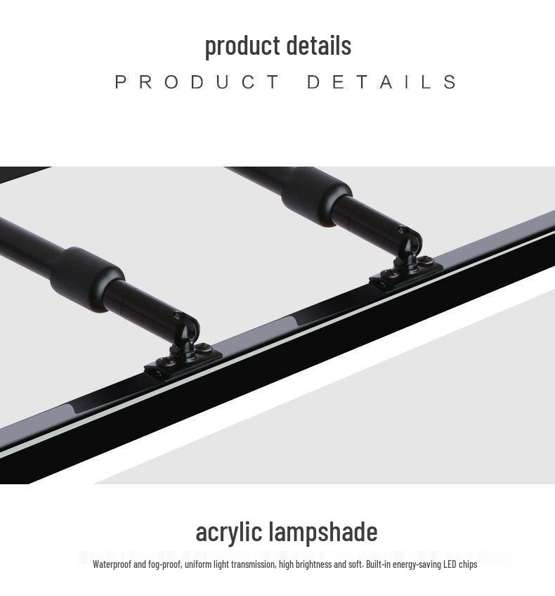 Nordic Minimalist Bathroom LED Telescopic Mirror Cabinet Vanity Light, Three-Color Wall Light for Bathroom.