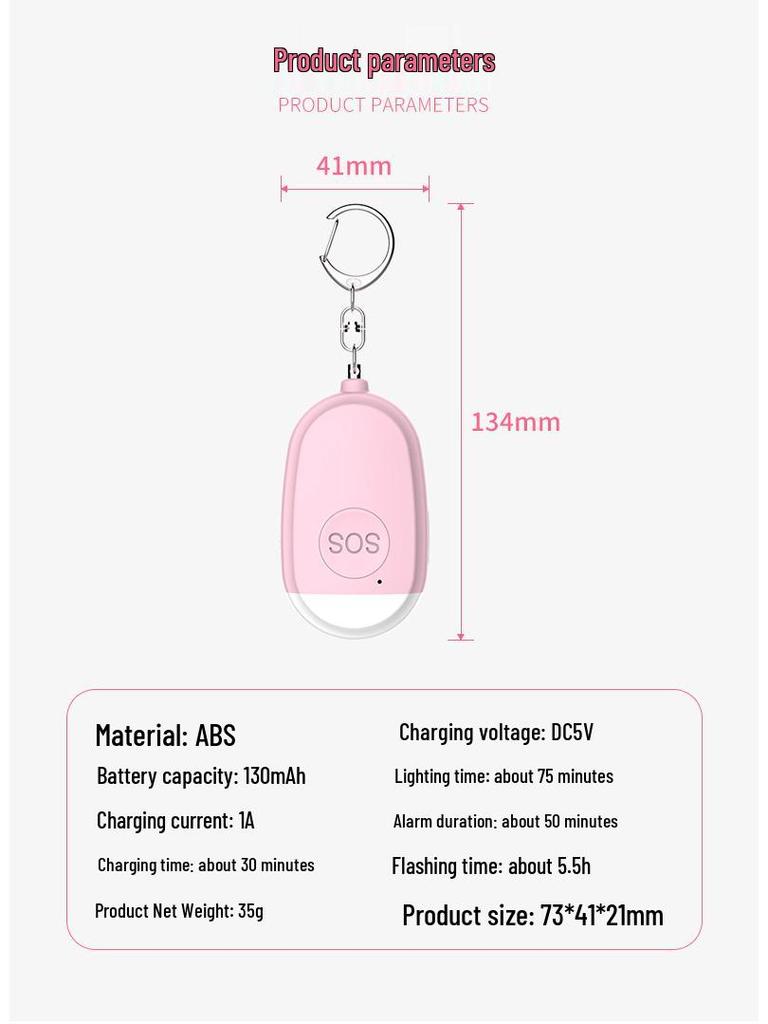 Rechargeable Personal Defense Flashlight: Anti-Wolf Alarm for Outdoor Safety