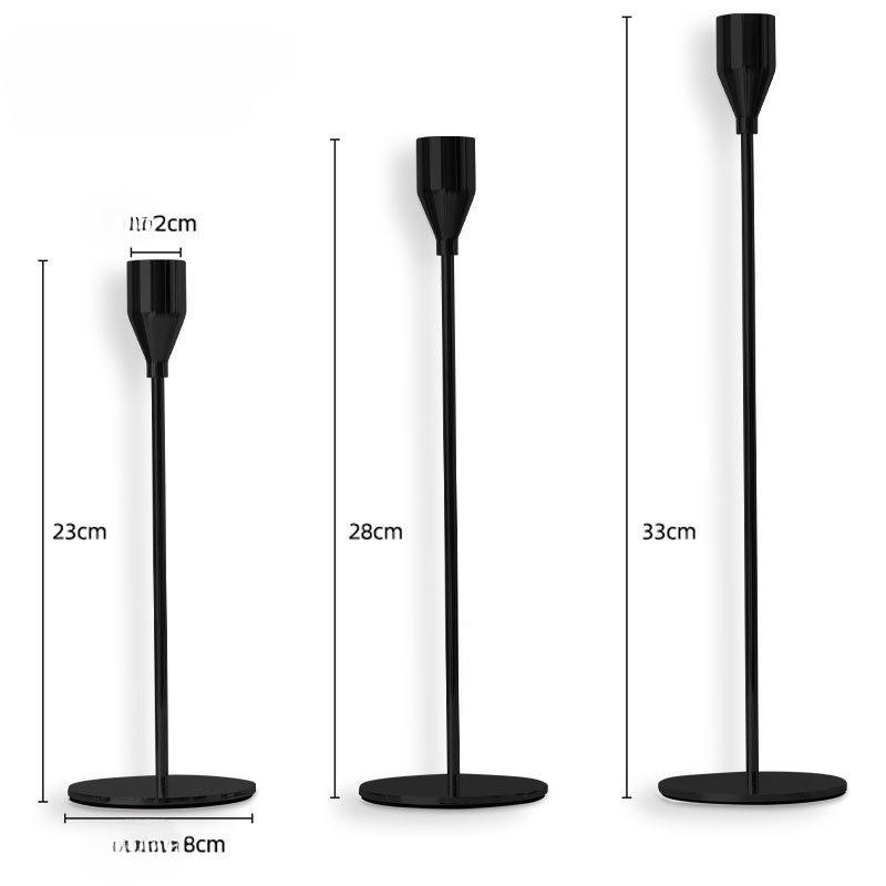 3 ks/sada Kovové svícny v evropském stylu Svícen Módní svatební stolní svícen Vynikající svícen Vánoční dárek