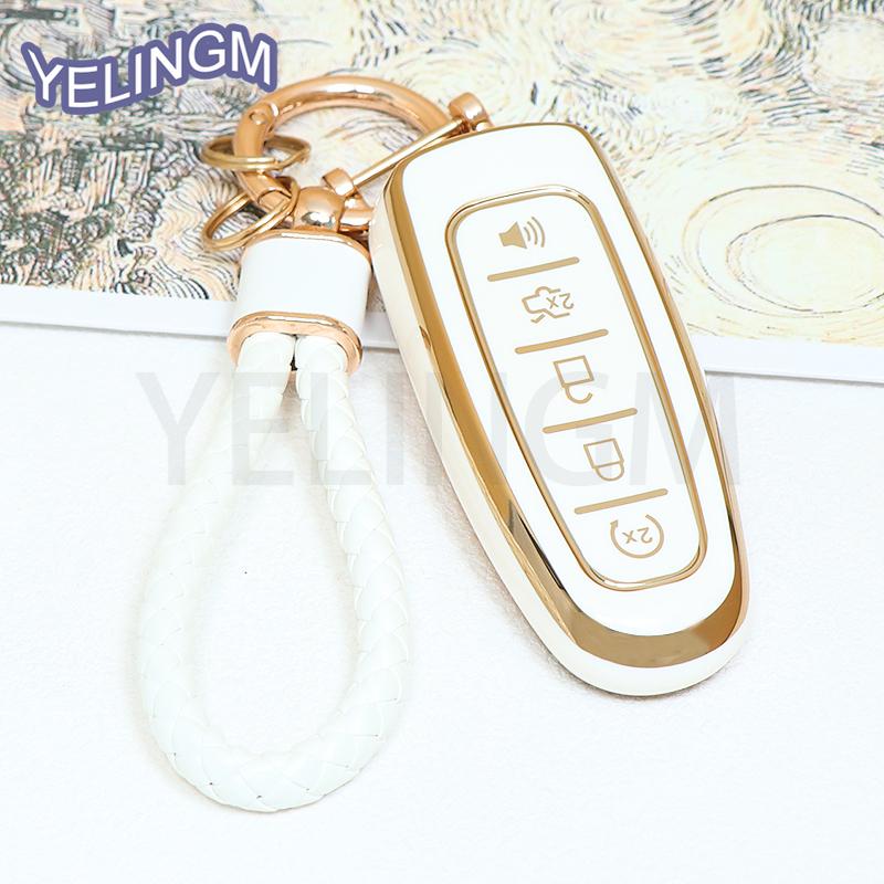 Smart Key Remote Car Key Case Cover 5 Buttons Tpu Fob For Ford Explorer Edge Escape Flex Taurus 2011 2012 2013 2014