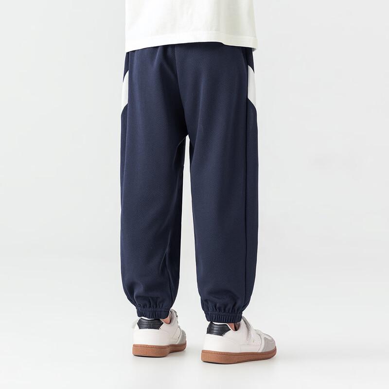 Duoduojia Boys' Summer Color-Block Ventilated Athletic Jogger Pants