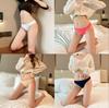 Kurop Set Solid Color Seamless Sexy 6-Piece Thongs, Women's Panties, Underwear,