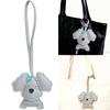 Adorable Curly Dog Keychain PU Leather Bag Charm With Secure Metal Hook For Purse Backpack Decoration Lightweight Design