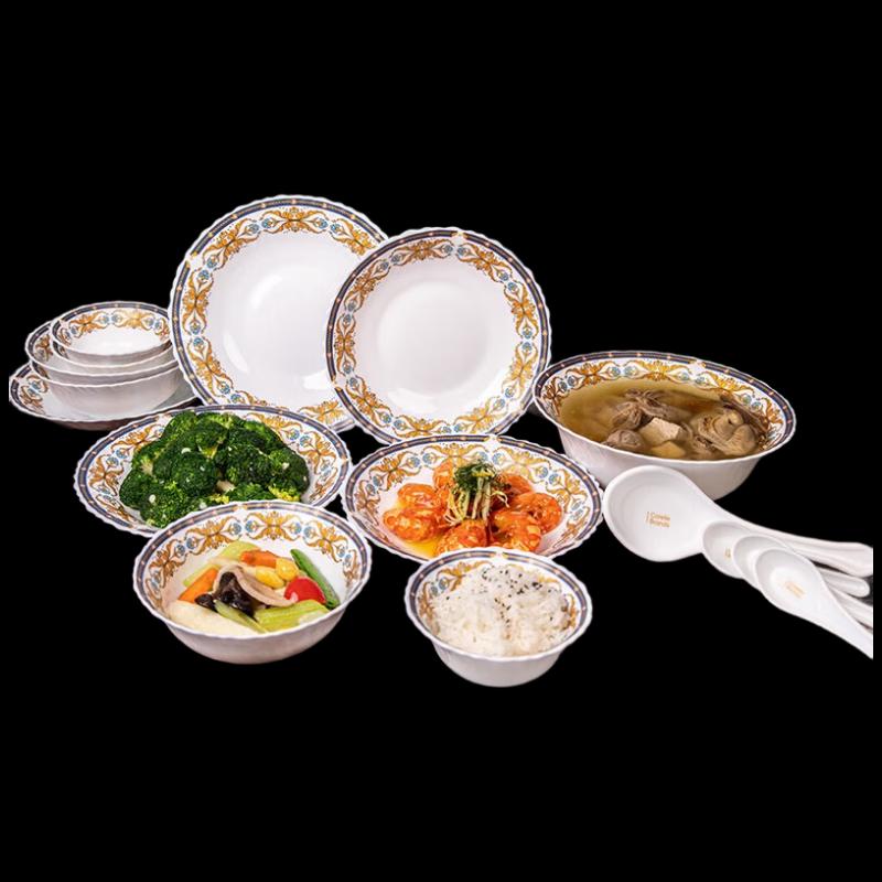 Corelle Ice Brew Exquisite Pompadour 16-Piece Dinnerware Set