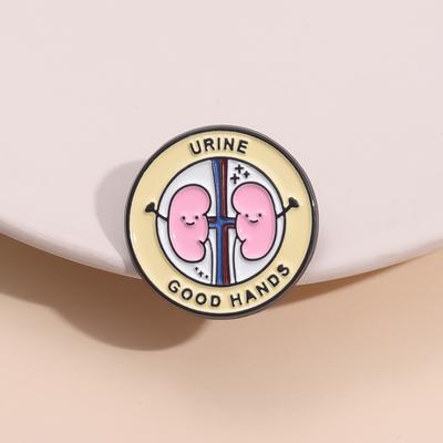 New Medical Enamel Pin Cartoon Cute Kidney Pin Funny Urine Good Hands Brooch Urology Badge Badge Doctor Nurse Gift Accessories