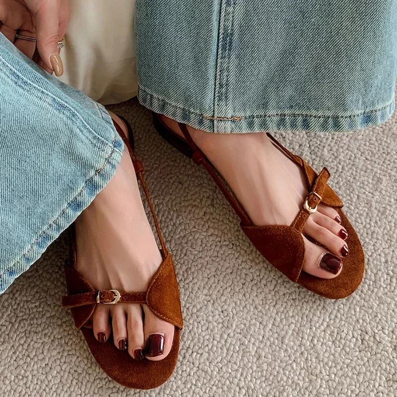 Fashion Bohemian Style Summer Women Sandals Fashion Open Toe Flats Sandal Shoes Ladies Outdoor Beach Vaction Footwear