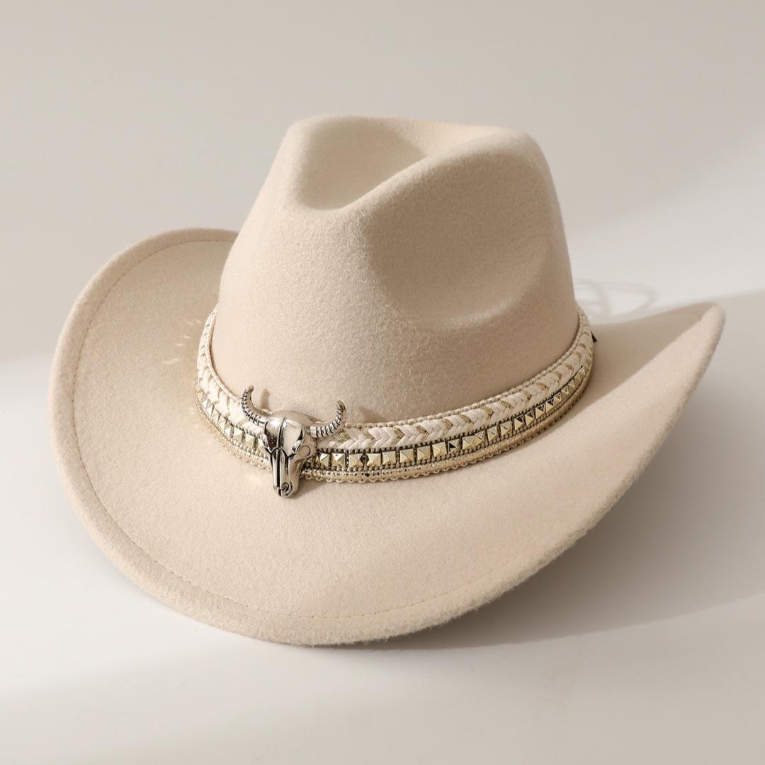 Yiran Dayang Hat Women's New Heart Shaped Cowboy Head Accessories Cowboy Hat Felt Hat New Men's And Outdoor Hat Knight Hat