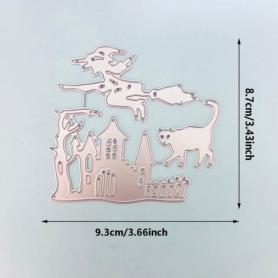 Halloween Witch Castle Metal Cutting Die Stencil Template For DIY Embossing Paper Photo Album Cards Making Scrapbooking Die Cut