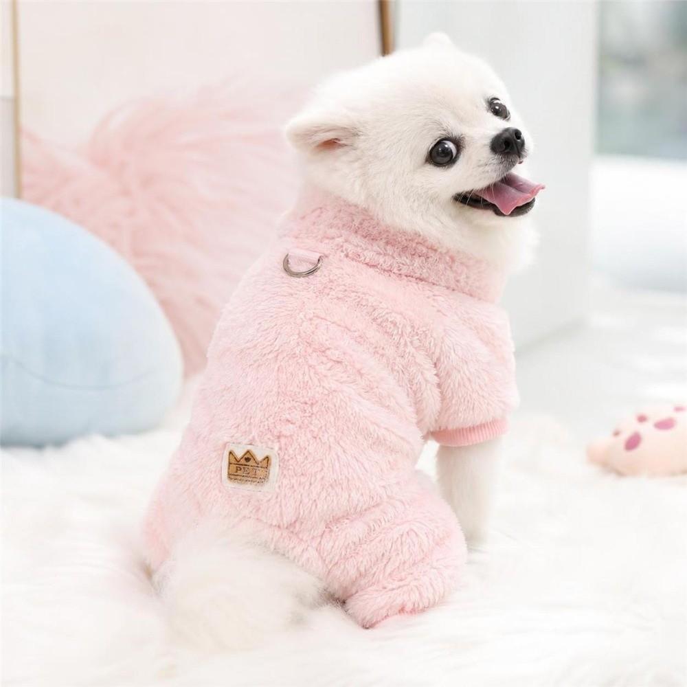 Winter Dog Hiking Jacket Fleece Dog Bodysuit Fashion Plush Dogs Coat Puppy