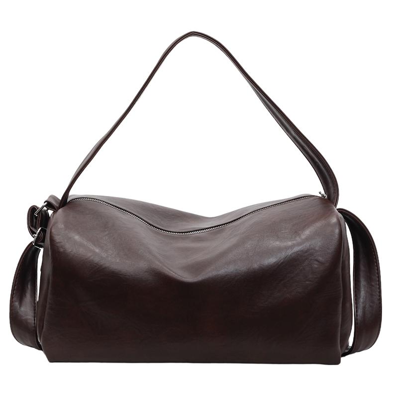 Commuter Shoulder Bag Messenger Bag Women's Simple Casual Handbag Large Capacity Solid Color Commuter Tote Bag