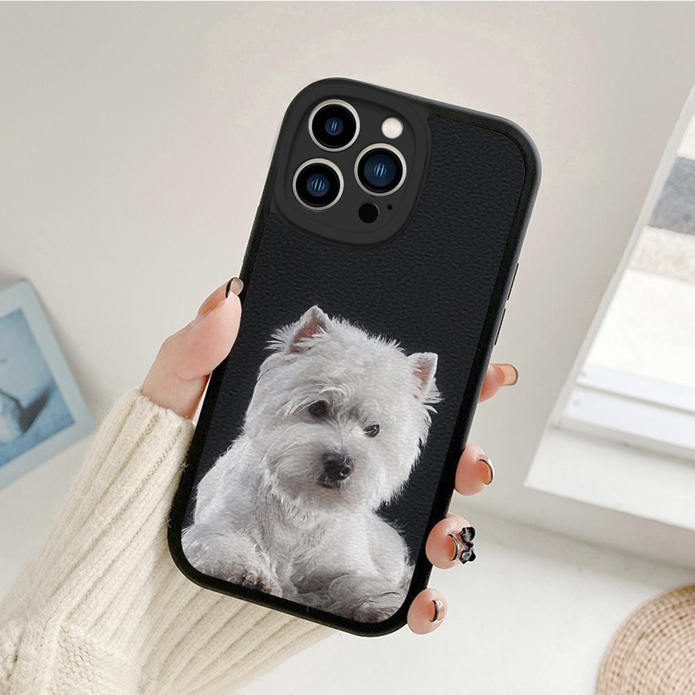 West Highland Terrier Westie Phone Case for Iphone 13 12 11 14 Pro MAX MiNi 7 8 14 Plus XS XR 13 Pro Lambskin Protective Covers