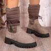 Large Size Snow Boots New Winter High-top Straps Thick Heel Piled Thickened Medium Cotton Boots