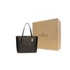 New COACH City Canvas With Leather Tote Bag, Shopping Bag, Handbag, Shoulder Bag Women's Black CF342-IMBLK