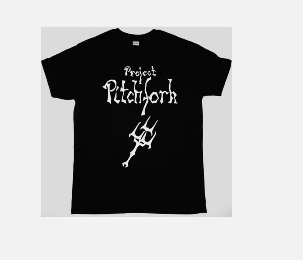 Новая черная футболка с логотипом Project Pitchfork, унисекс футболка - Унисекс футболка по лучшей цене M