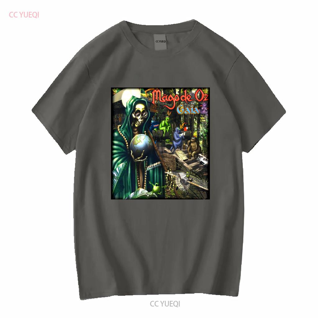 Mago De Oz Band Rock Graphic Short Sleeve Black Shirt Unisex Men Women KTV8524 Vintage Washed Unisex Streetwear Fashion Homme