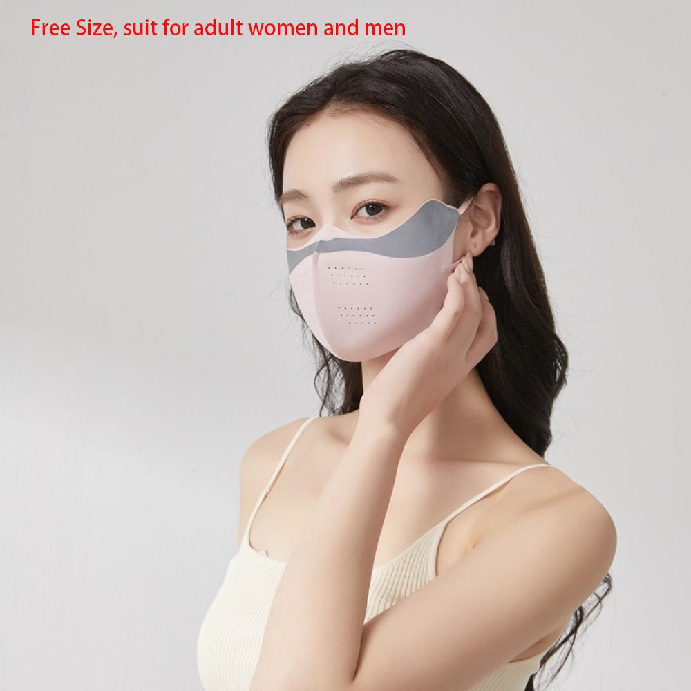 Washable Ice Silk Mask Anti-UV Anti-sun Mask New Sunscreen Mask  Outdoor Sports