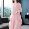 Chinese Traditional Chiffon Qipao National Flower Embroidery Cheongsam Oriental Elegant Wedding Party Dress