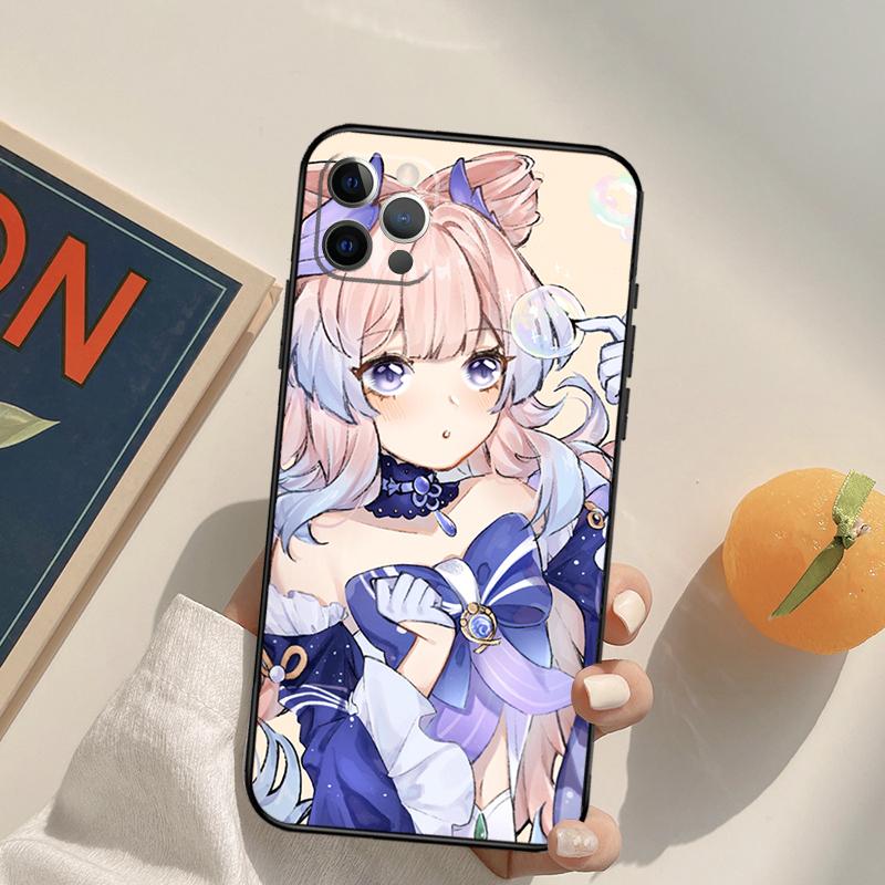 Genshin Impact Sangonomiya Kokomi Funda Case For iPhone 14 15 16 Pro Max 11 12 13 Pro Max Mini XR 16 15 Plus 16e Phone Cover