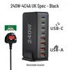 240W GaN PD Multi-Port Charger for Phones and Laptops - High Power Desktop Charging Station