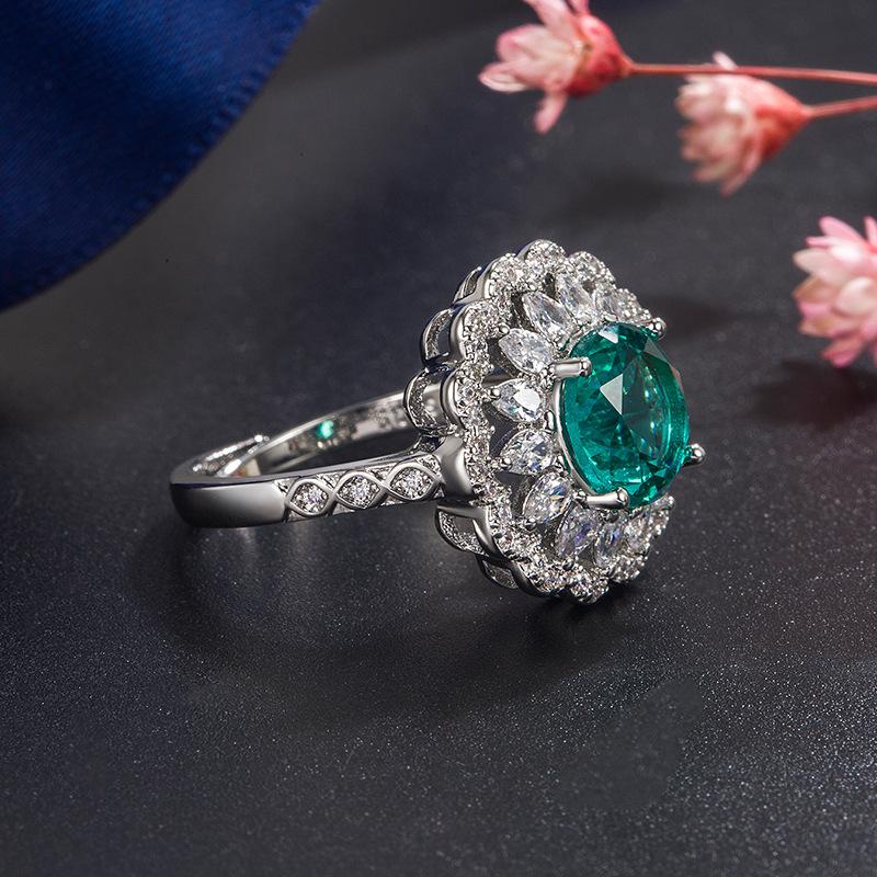 Lindon Classic Copper Alloy Zircon Ring Ladies Jewelry Wedding Promise Party Gift