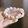100% Natural White Jade Sweet Cat & Paw Design Agate 14K Gold Filled Female Bracelet  For Girlfriend Gifts No Fade