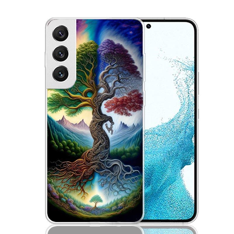 Tree of Life Space Phone Case For Samsung Galaxy S26 Ultra S23 S24 S25 Edge S20 FE S21 S22 Plus Soft Print Shell Cover Fundas Ga