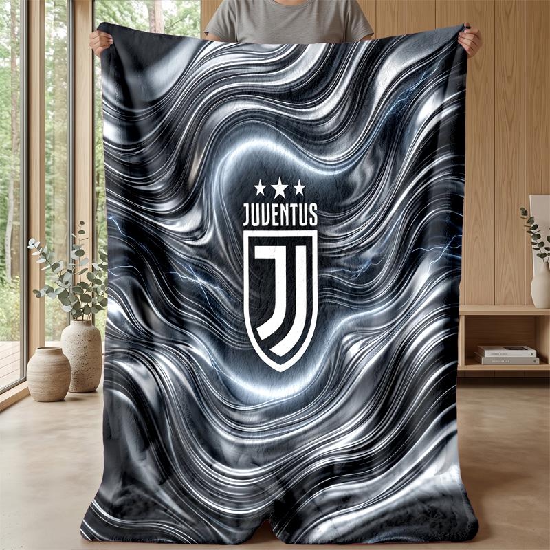 Juventus FC Themen-Decke Weiche Flanell-Decke Plüsch-Überwurf Gemütliche Sofa-Bett-Decke für Wohnkultur