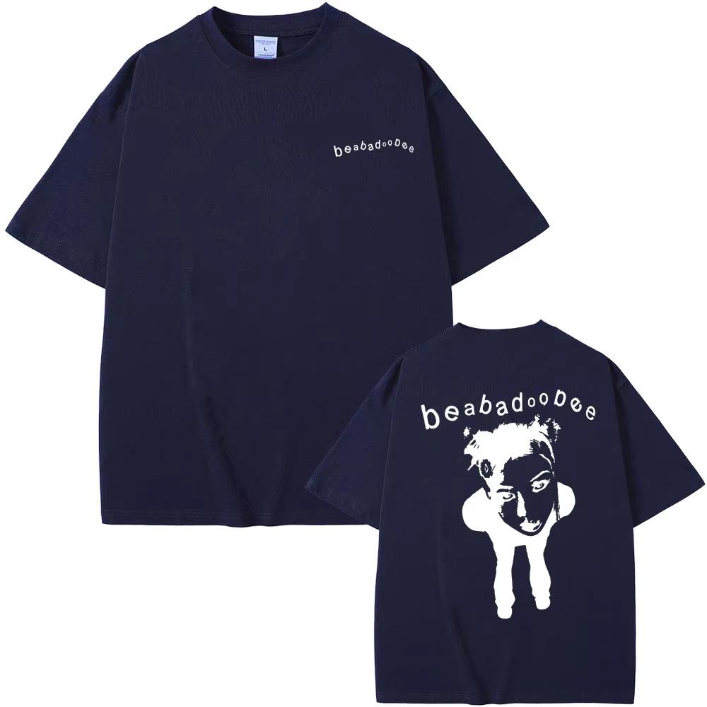Singer Beabadoobee Double Sided Print Tshirt Men Women Fashion Casual Oversized T-shirt Streetwear Male Cotton T Shirt