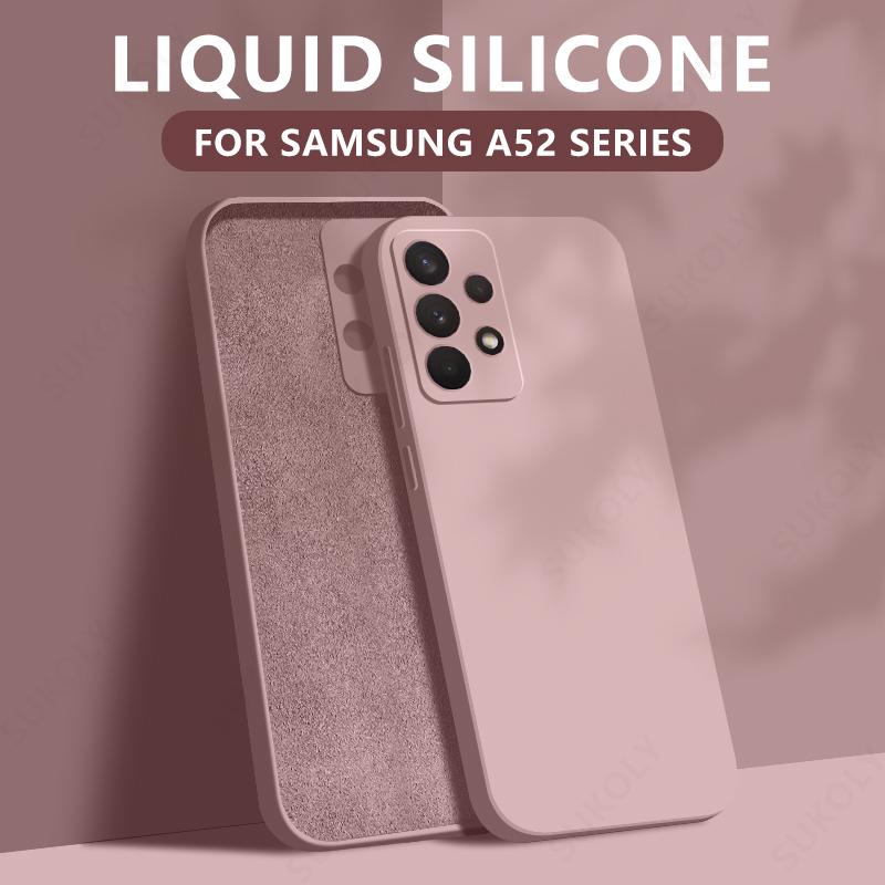 Liquid Silicone Case For Samsung Galaxy S24 S25 FE S26 S23 S22 Ultra Plus S25 Edge A57 A37 A56 A17 A16 A36 A54 A55 5G Soft Cover