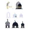 Elegant Acrylic Decorations Castle Shape Handmade Eid Party Supplies Suitable for Eid Celebration In Various Setting