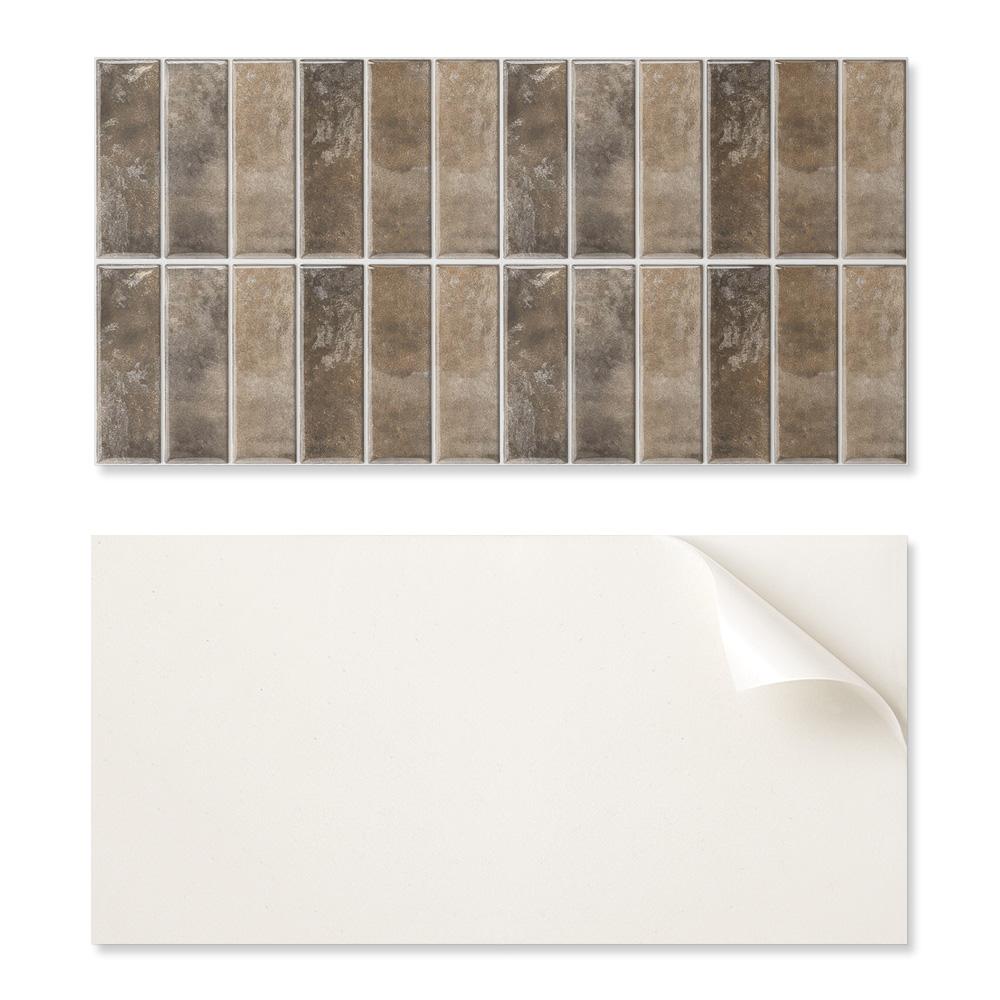Winylowy Panel Ozdobny Z Grafiką Do Kuchni Lub Łazienki 100X50 Cm Pionowe Kafelki Żeberka