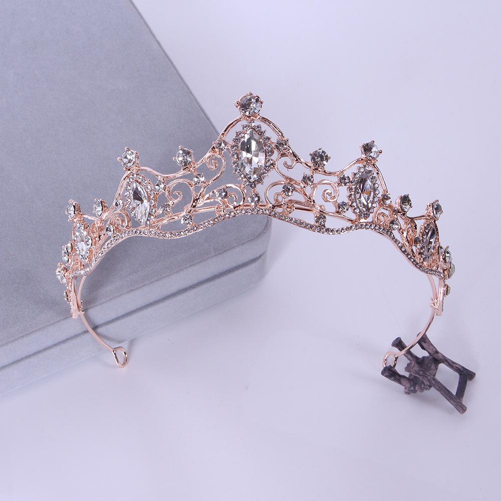 Bride's Headband Crown Birthday and Wedding Accessories Headwear Hair Buckle Crown Hair Band
