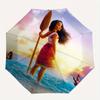 Moana's Adventure Durable Cartoon Folding Umbrella, Portable 3-Fold Compact Umbrella for Men and Women, Suitable for Travel or Daily Use.Y07
