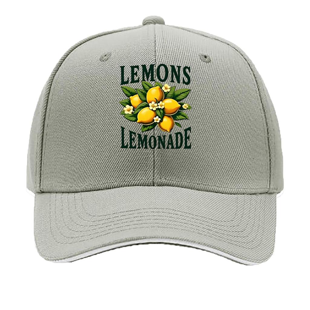 LemonThemed Baseball Cap Lightweight Breathable Hat with Lemon Design Hand Washable Ideal for H Sandwich Baseball Cap