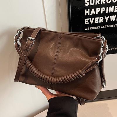 Bolso Grande de Cara Suave Retro de Gran Capacidad para Mujer, Bolso de Hombro Único, Bolso de Axila, Bolso Tote de Moda para Viajes