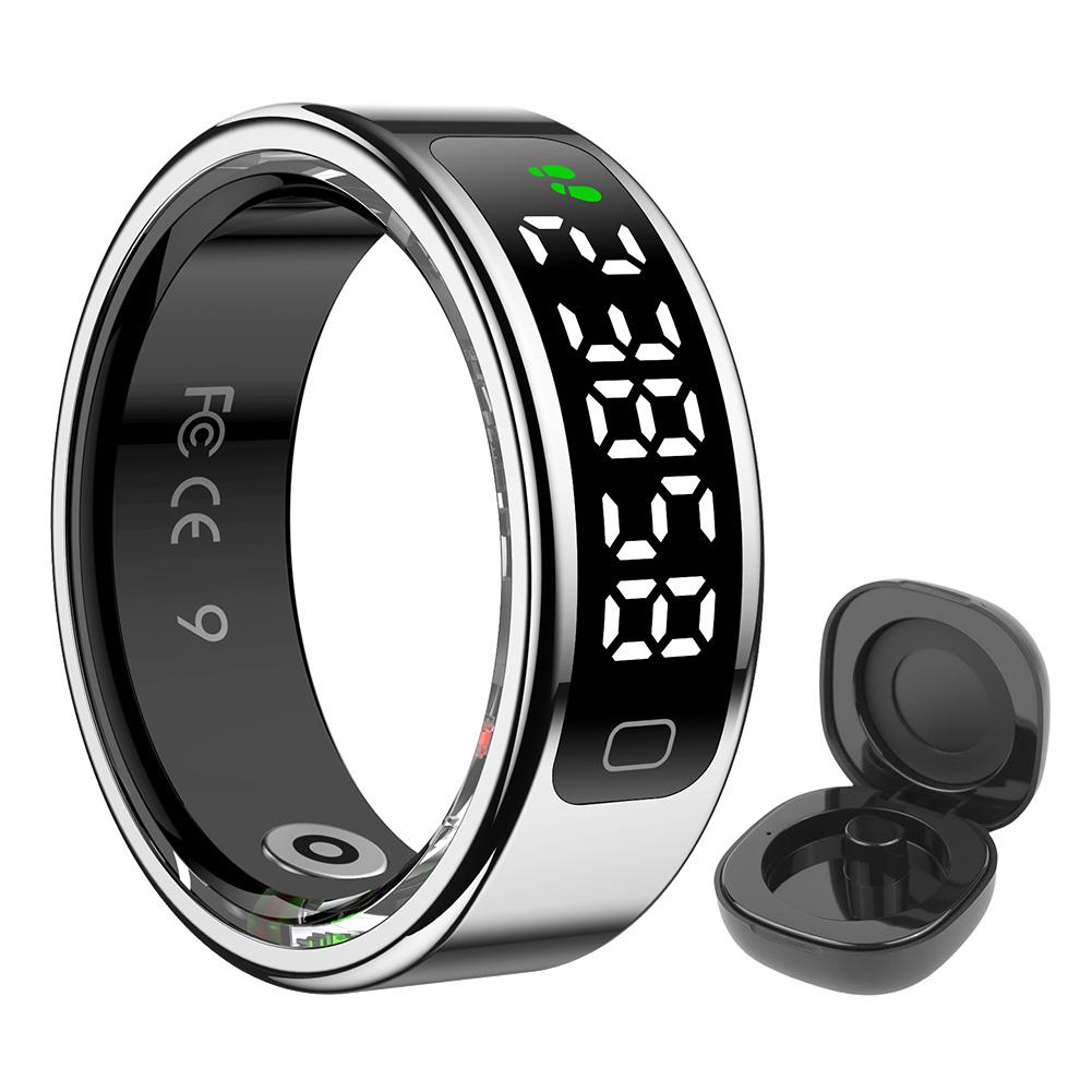Smart Ring Fitness Tracker Ring with Heart Rate Blood Oxygen Sleep Monitoring Health Monitor with Display Screen for Women&Men