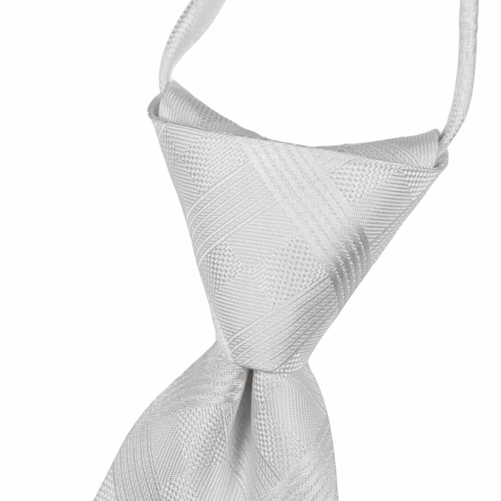 [Michiko London] Wedding White Tie and Pocket Square Set, Formal Wear, Bridal, White, One-Touch, Water-Repellent, Silk Blend, Smart Formal, Blade
