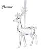 Durable Acrylic Hanging Decors Faux Crystal Christmas Ornaments, Clear Reindeer/Bell/Wreath/Wine Glass Winter Modern Holiday Ornament Collection