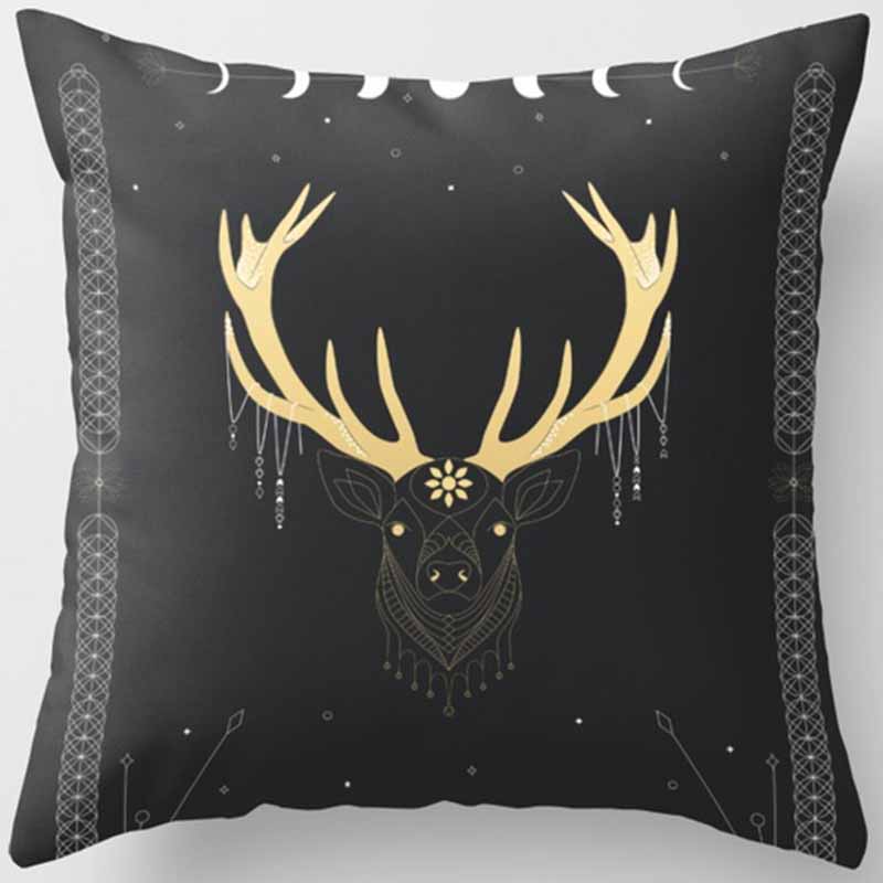 Black and Yellow Square Pillowcase, Home Decoration, Car Sofa Cushion Cover 45cm*45cm