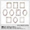 Retro Embossed Collage Card: Re-forged Love Series - Romantic Floral Frame Background, 8 Styles