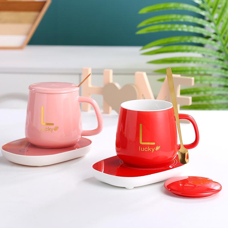 55° Coffee Milk Heating Pad & Thermostatic Mug Gift Set