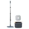 360 Degree Rotating Square Mop Bucket Set with Self Separation System Retractable Handle Wet Dry Microfiber Cleaning Mop