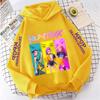 KPop Demon Girls Fashion Casual Sweatshirt Movie New Kids K-Pop Demon Hunters Hooded Tops Toddler Girl Clothes Hunters Hoodie
