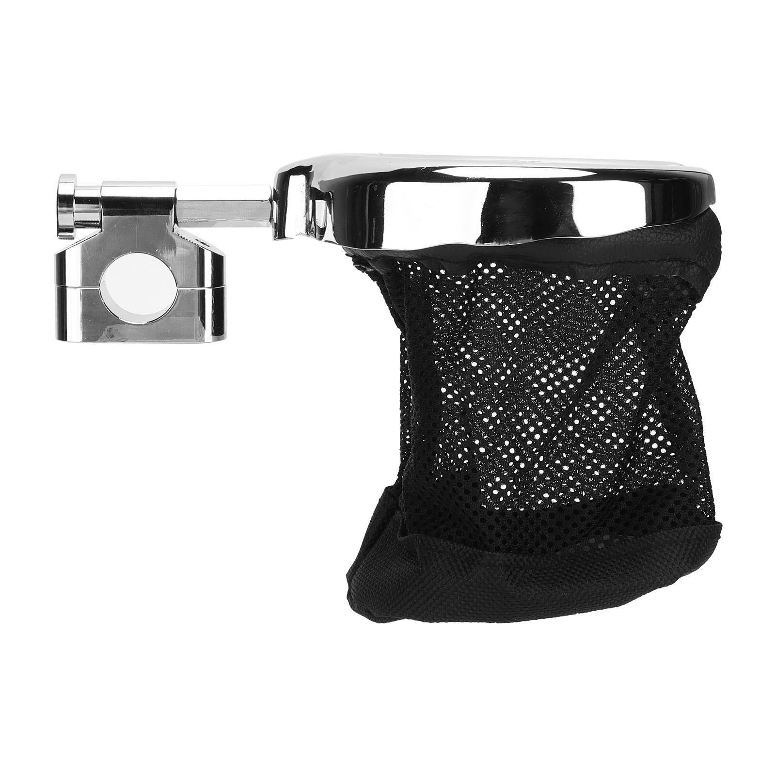 

Motorcycle Handlebar Cup Water Holder Bracket Collapsible Foldable 7 Inner Gears Universal for 22mm 0.9in Electroplating
