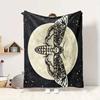 Moon Moth Flannel Blanket Throw Blanket Soft Warm Sofa Bed Camping Car home Decor Unique Christmas Gift C930704
