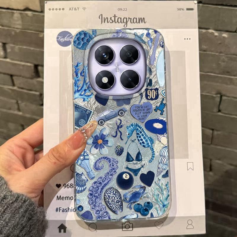 Seashell Starfish Case For Samsung A56 A16 A17 S24 S25 FE Xiaomi Redmi Note 14 13 Pro 14C A5 Huawei Honor 400 200 Lite Pro iPhone 16 Shockproof Cover