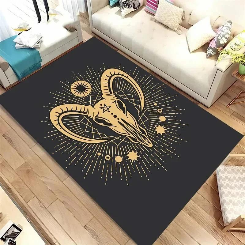 Tarot Pattern Floor Mats Door Decoration Home Living Room Floor Mats