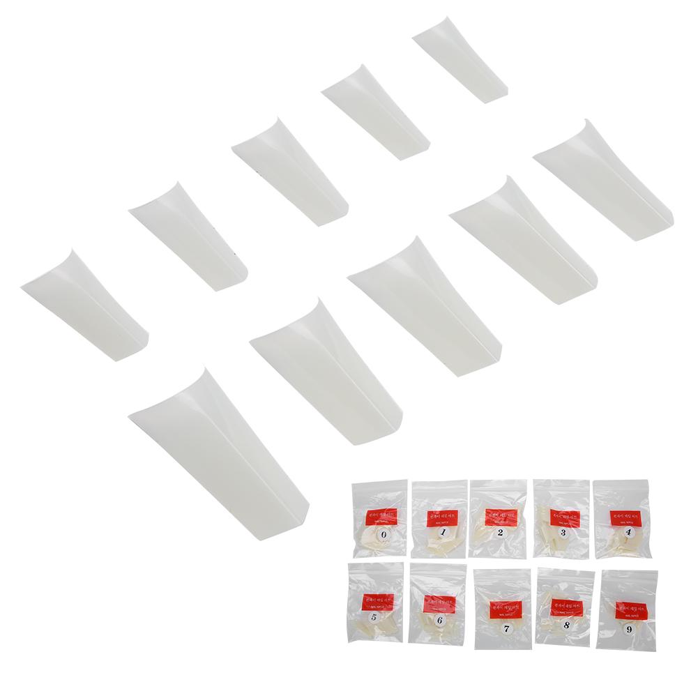 500pcs Nail Tips Artificial Full Cover Manicure False Nail Tips Nail Art AccessoryNatural Color